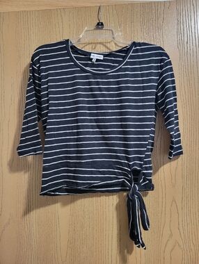 Black & White Striped Top